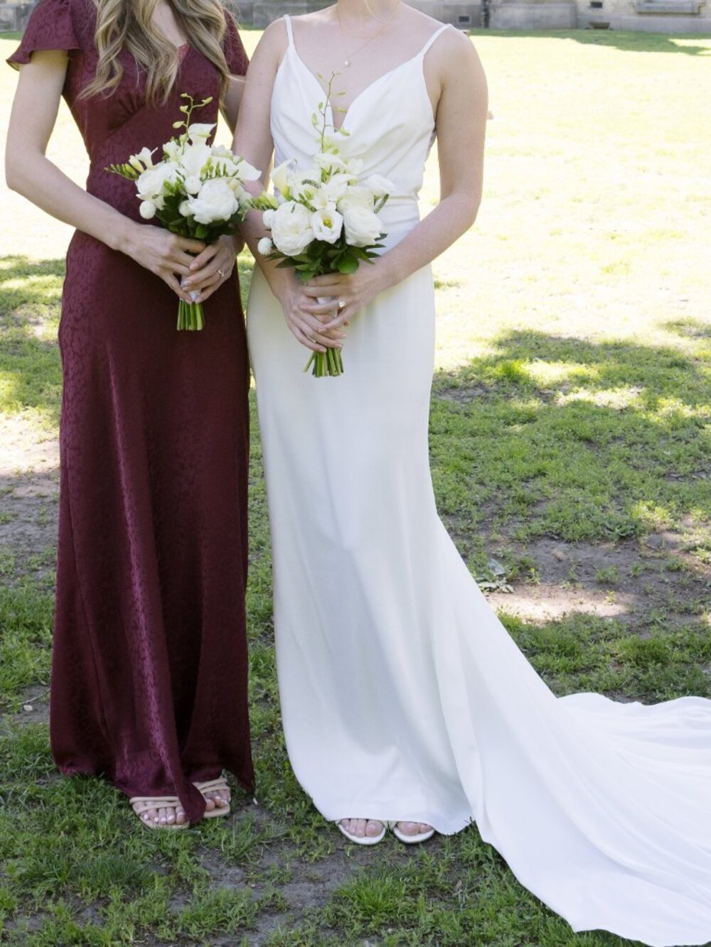 Boutique 1861 | Elarielle | Tie-Back White Cowl Neck Wedding Dress Gown